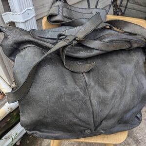 Men's Officine Creative Gray Leather Adjustable Back Pack
